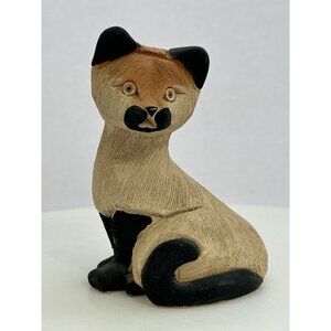De Rosa Retired Artesania Rinconada Siamese Cat Figurine Black Tan Feline Kitty